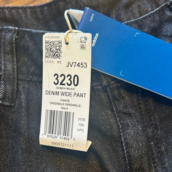 adidas Originals Women's Adicolor Denim Adilenium Pant size 32/30 NWT - Picture 6 of 8